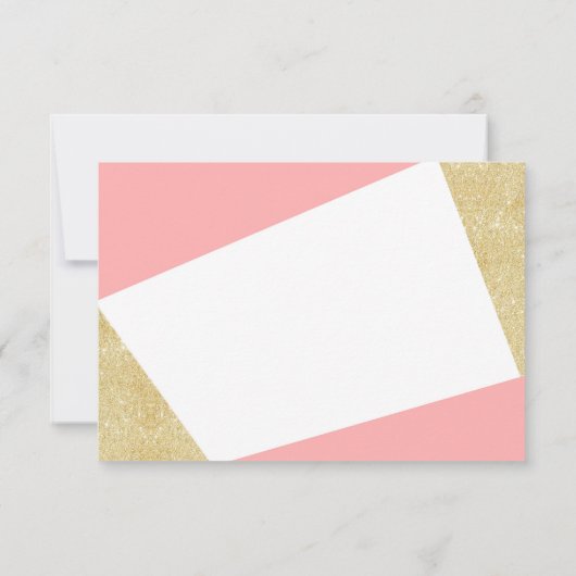 Goudroze kleurenblok Wordt u mijn Bloemenmeisje? Kaart (Achterkant)