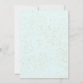 Goudroze paraplu-chic baby sprinkhaan kaart (Achterkant)