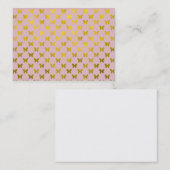 goudroze vlinder metallische vetolie visitekaartje (Voorkant / Achterkant)