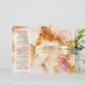 Goudroze waterverf Faux folie Brochure (Staand voorkant)