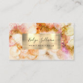 goudroze waterverf faux folie Visitekaartje (Voorkant)
