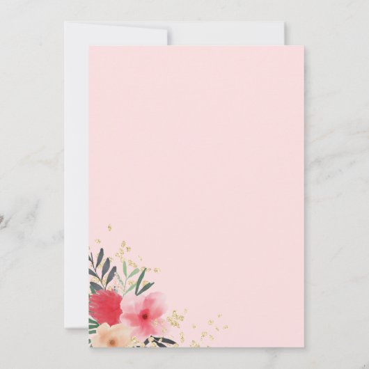 Goudroze waterverf voor oraal gebruik kaart (Achterkant)