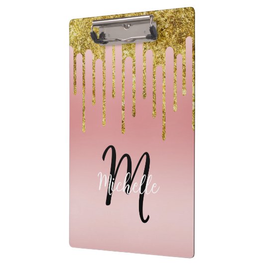 Goudroze zwarte druppelaar klembord (Links)