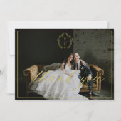  goudrust Monogram Weddenschap Foto Emerald Bedankkaart (Voorkant)