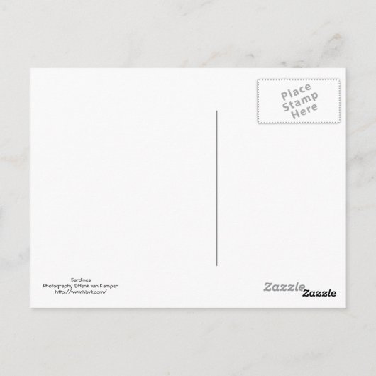 Goudsardines Briefkaart (Achterkant)