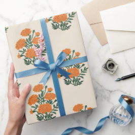 goudsbloem beige inpakpapier