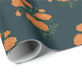 goudsbloem blauw inpakpapier (Rol Hoek)