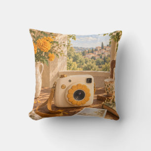 Goudsbloem Bloem Camera Zonnig Vintage Terras Kussen