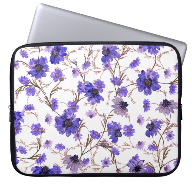 goudsbloem bloemen, bloemig naadloos behang laptop sleeve (Voorkant)