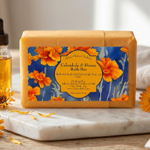 Goudsbloem Bloemen Zeep of Cosmetica Label