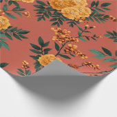  goudsbloem calendula bloemenpatroon cadeaupapier (Hoek)