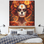 goudsbloem canvas afdruk (Insitu (Slaapkamer))