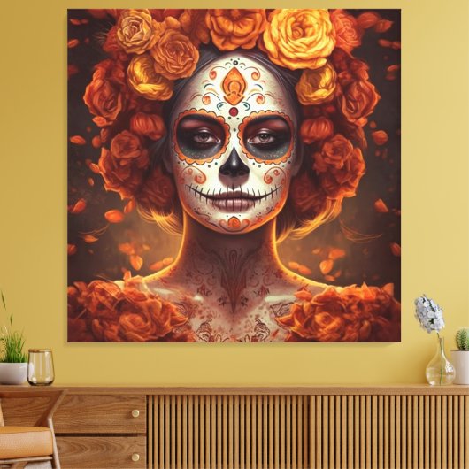 goudsbloem canvas afdruk (Insitu (Woonkamer))