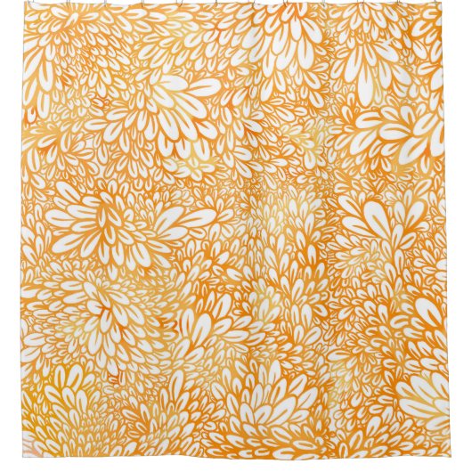 goudsbloem: eenvoudig Sinaasappel Douchegordijn (Voorkant)