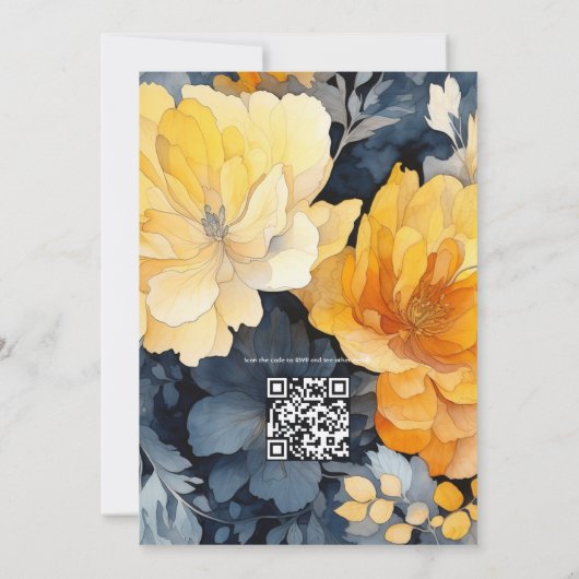 goudsbloem geel, marine blauw en leisteen grijs br kaart (Achterkant)