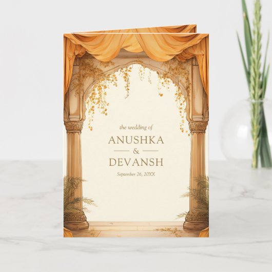 goudsbloem geel zuid indiase mandap bruiloft (Voorkant)