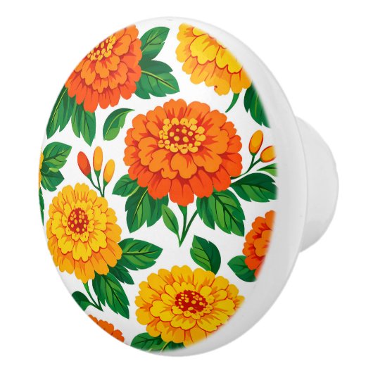 Goudsbloem Laadtrekker Keramische Knop (Rechts)