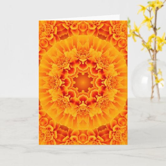 Goudsbloem Mandala Kaart (Gele Bloem)