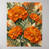 Goudsbloem Papier Conservatorium Kunstprint Poster (Voorkant)