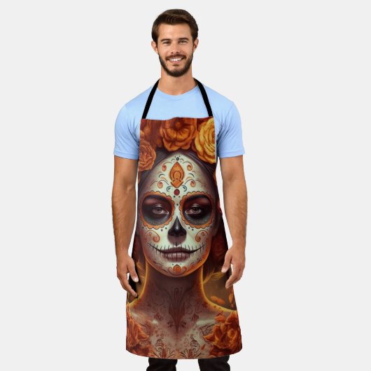 goudsbloem schort (Gedragen)