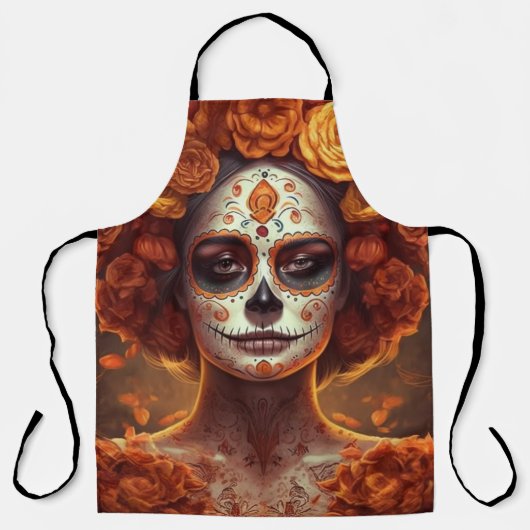 goudsbloem schort (Voorkant)