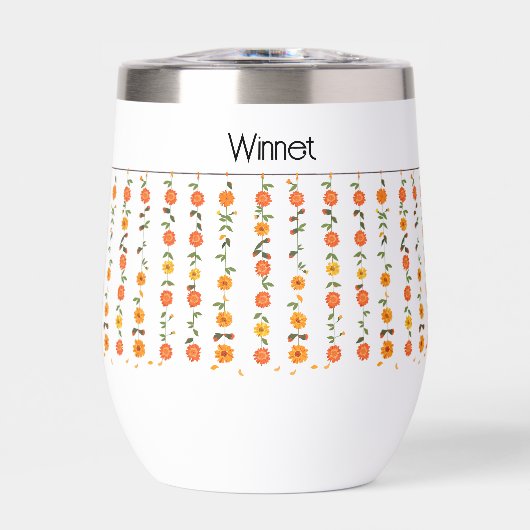 Goudsbloem Slinger Wijn Tumbler (Voorkant)