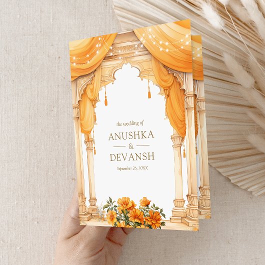 goudsbloem zuid indiase mandap hindoe bruiloft