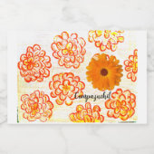 goudsbloemen Cempazuchil Likeurfles Etiket (Enkel label)