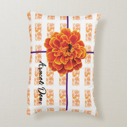 goudsbloemen en bij accent kussen (Achterkant (Verticaal))