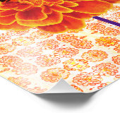 goudsbloemen en bij foto afdruk (Hoek)