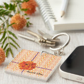 goudsbloemen en bij sleutelhanger (Voorkant Rechts)