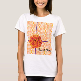 goudsbloemen en bij t-shirt