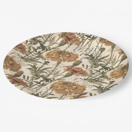 goudsbloemen Papier Borden 9" Papieren Bordje (Gekanteld)