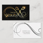 Goudschaar en visitekaartje voor haarkrullen (Voorkant / Achterkant)