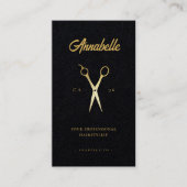 Goudschaar Haarstylist Salon Barbershop Qr Code Visitekaartje (Voorkant)