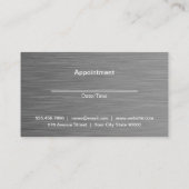 Goudschaar | Metaal geborsteld | Zijderzijde Afsprakenkaartje (Achterkant)