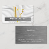 Goudschaar | Metaal geborsteld | Zijderzijde Afsprakenkaartje (Voorkant / Achterkant)