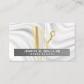 Goudschaar | Metaal geborsteld | Zijderzijde Afsprakenkaartje (Voorkant)