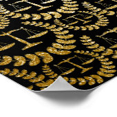 Goudschalen voor gerechtigheid Herhaal patroon Poster (Hoek)