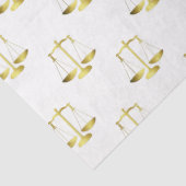 Goudschalen voor gerechtigheid op wit herhaal patr tissuepapier (Detail)