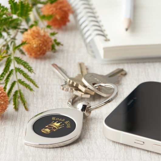 goudschedel sleutelhanger (Zijkant)