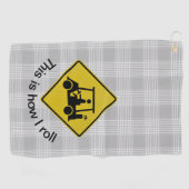 Goudschild Grijze Golfhanddoek (Horizontaal)