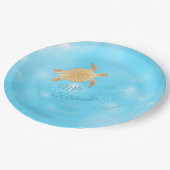 Goudschildpad | Hawaïaanse kerst | Papieren Bordje (Gekanteld)