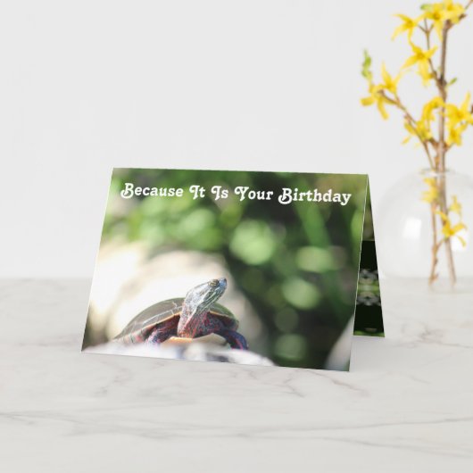 Goudschildpad Kaart (Gele Bloem)