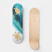 Goudschildpad - Monogram Waterverf Persoonlijk Skateboard (Voorkant)