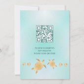 Goudschildpadden | Genderneutraal Baby shower Kaart (Achterkant)