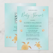 Goudschildpadden | Genderneutraal Baby shower Kaart (Voorkant / Achterkant)