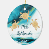 Goudschildpadden | Mele Kalikimaka | Foto van de f Keramisch Ornament (Links)