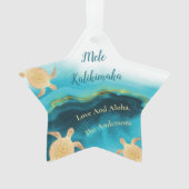Goudschildpadden | Mele Kalikimaka Hawaiian Kerstm Ornament (voorkant)