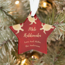 Goudschildpadden | Mele Kalikimaka | Kerstmis Ornament